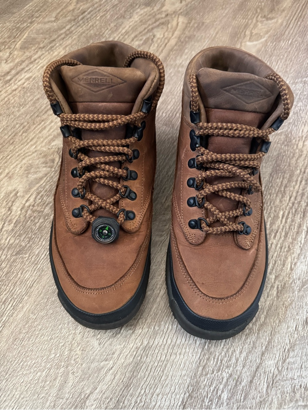 Vintage Merrell Shelburne WTC+ Waterproof Leather Hiking Boots Women's 8.5